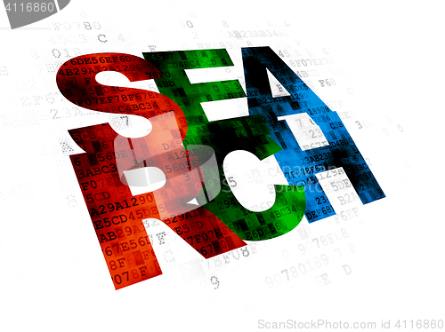 Image of Web design concept: Search on Digital background