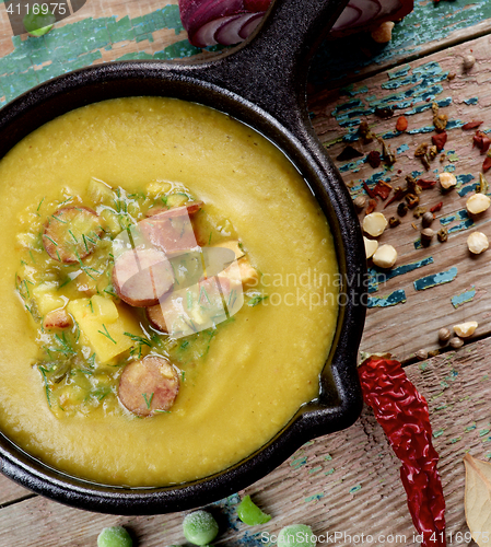 Image of Pea Soup with Smoked Sausages