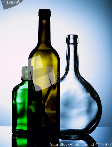 Image of Empty Wine Bottles