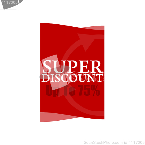 Image of Super discount. Sale banner vector isolated. Sale tag. Special offer. Sale sign. Web sticker. Discount sticker. Discount Sticker template. Advertisement sticker. Origami style sticker. Sale symbol