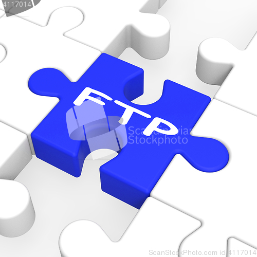 Image of FTP Puzzle Shows Files Transfer