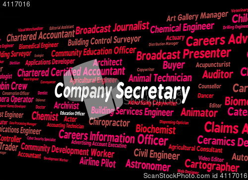 Image of Company Secretary Represents Personal Assistant And Administrato