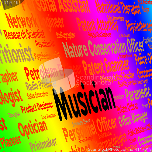 Image of Musician Job Means Sound Track And Audio