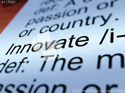 Image of Innovate Definition Closeup Showing  Ingenuity