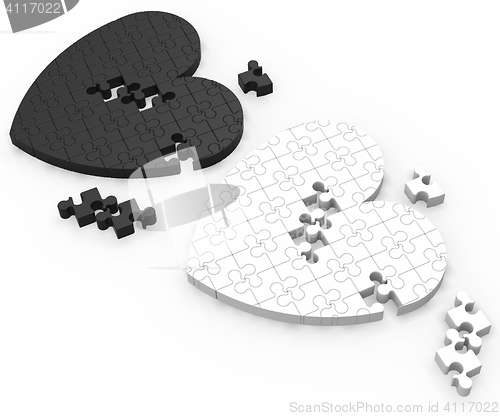 Image of Two 3D Puzzle Shows Past Relations