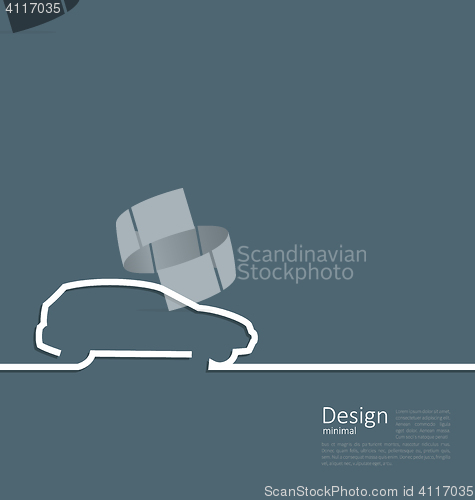 Image of Laconic design of velocity vehicle car cleaness line flat templa