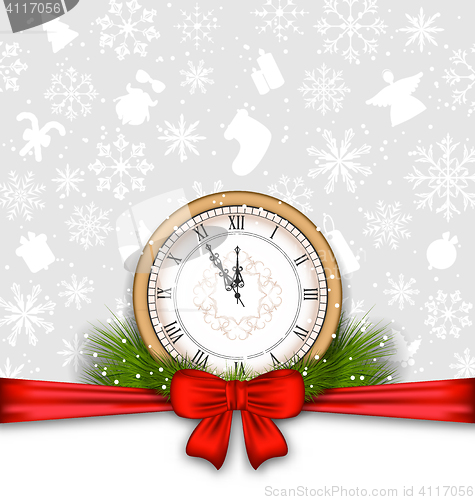 Image of New Year Background with Clock