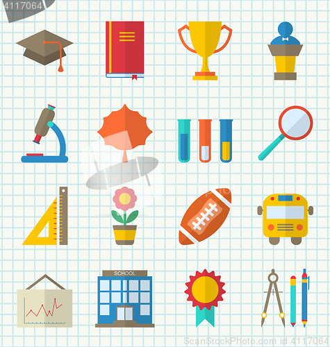 Image of  School Colorful Icons