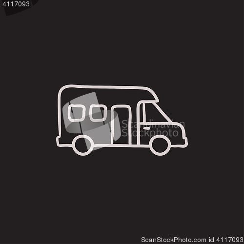 Image of Motorhome sketch icon.