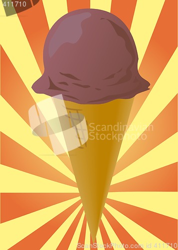 Image of Chocolate ice cream cone