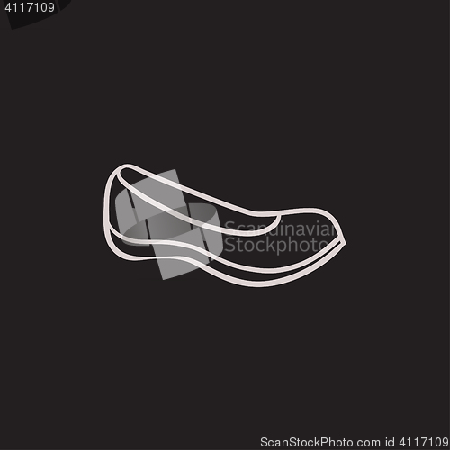 Image of Female shoe sketch icon.