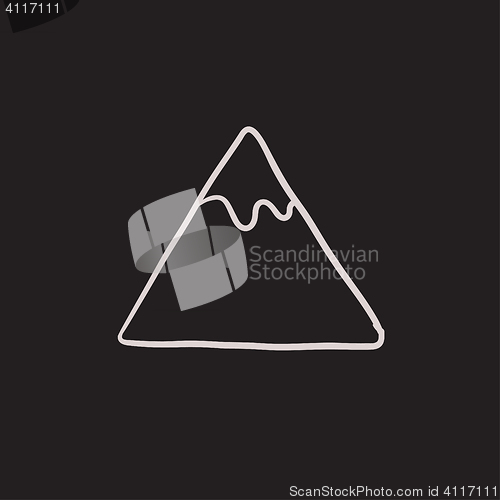 Image of Mountain sketch icon.