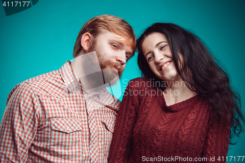 Image of The embrace of young man and woman