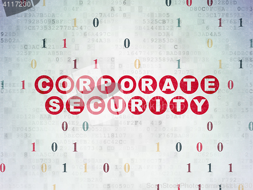 Image of Safety concept: Corporate Security on Digital Data Paper background