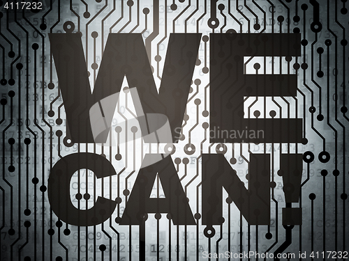 Image of Business concept: circuit board with We Can!