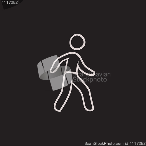 Image of Pedestrianism sketch icon.