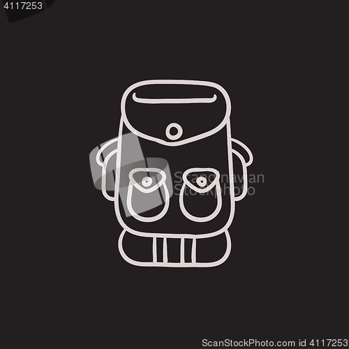 Image of Backpack sketch icon.