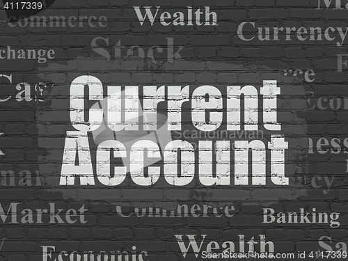 Image of Money concept: Current Account on wall background