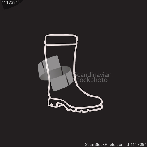 Image of High boot sketch icon.