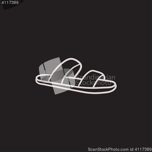 Image of Flip-flops sketch icon.