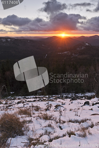 Image of Mountain sunset