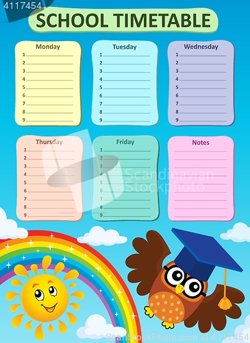 Image of Weekly school timetable subject 3