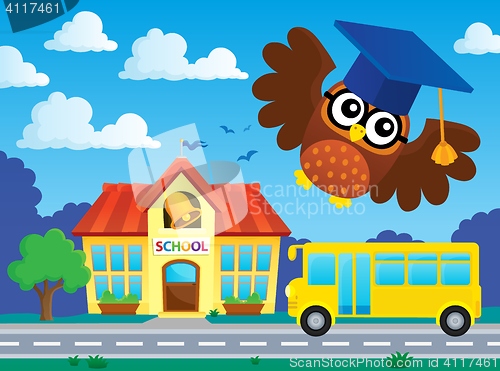 Image of Stylized school owl theme image 2