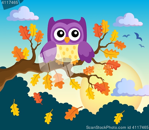 Image of Autumn owl theme image 2