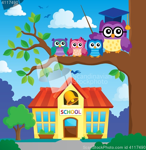 Image of Stylized school owl theme image 7