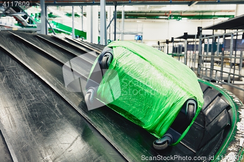 Image of Baggage on conveyor belt