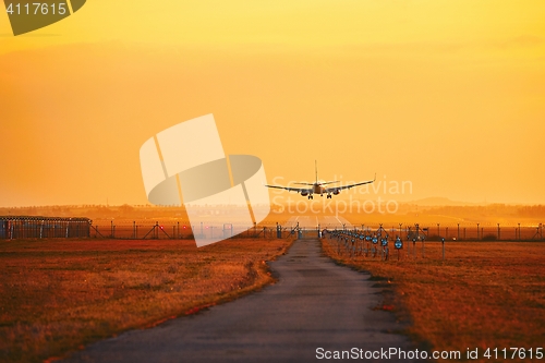 Image of Landing at the sunset