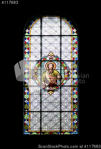 Image of Stained-glass window in Subotica cathedral 