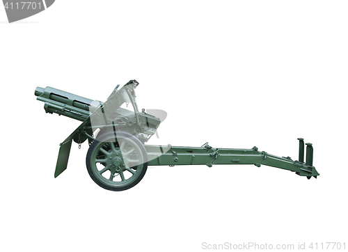 Image of Artillery gun isolated over white