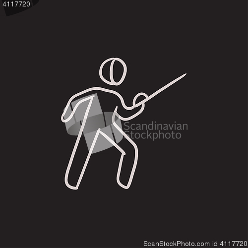 Image of Fencing sketch icon.