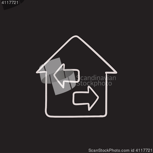 Image of Property resale sketch icon.