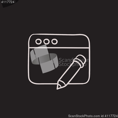 Image of Digital art sketch icon.