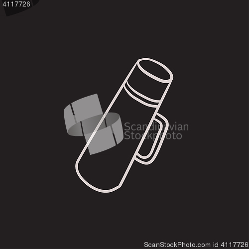 Image of Thermos sketch icon.