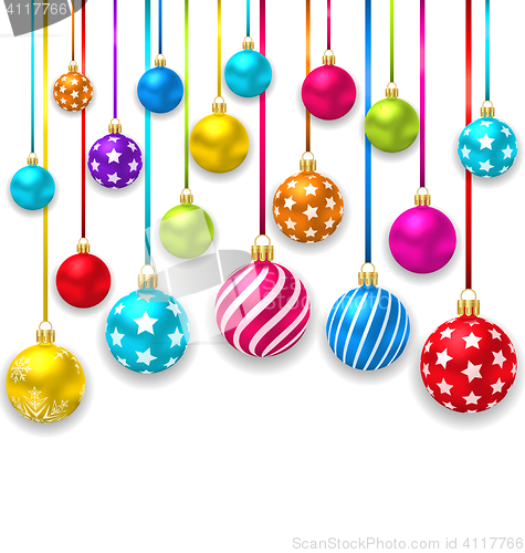 Image of Collection Colorful Christmas Ornamental Balls