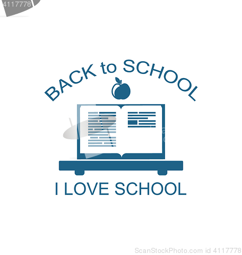 Image of Back to School Logo Flat Icon