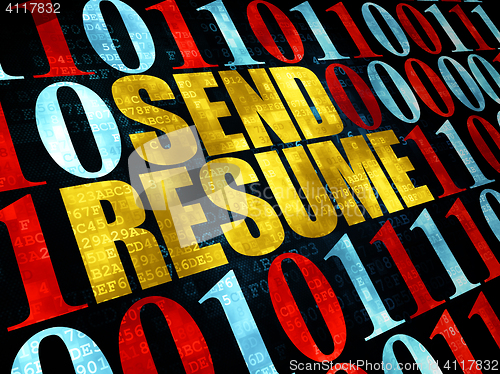 Image of Business concept: Send Resume on Digital background