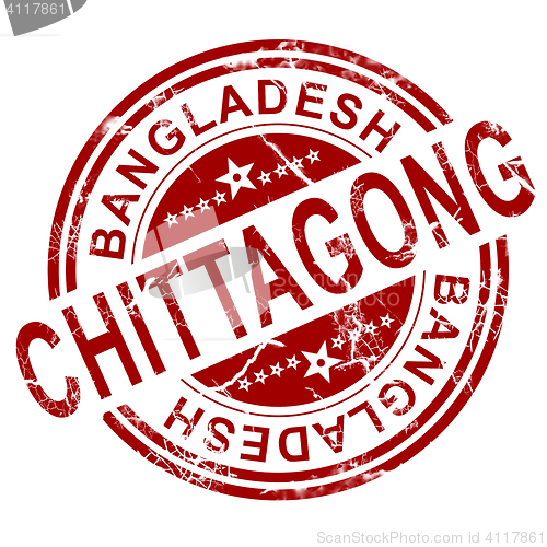 Image of Red Chittagong stamp 