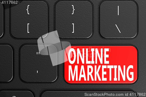 Image of Online Marketing on black keyboard