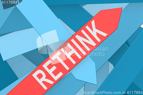 Image of Rethink arrow pointing upward