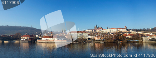 Image of Cathedral of St. Vitus, Prague castle and the Vltava River