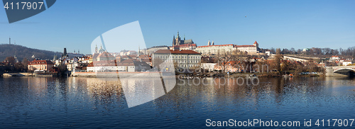 Image of Cathedral of St. Vitus, Prague castle and the Vltava River