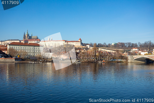 Image of Cathedral of St. Vitus, Prague castle and the Vltava River