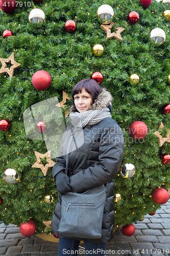 Image of Beautiful Woman in Prague Old Town square