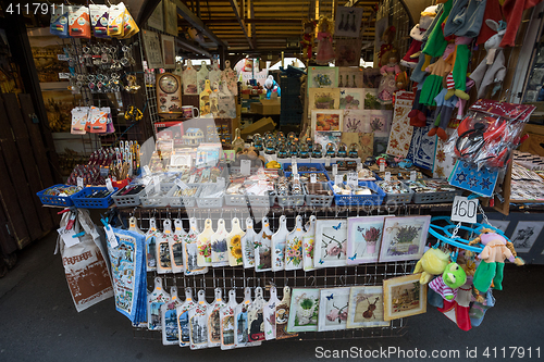 Image of Souvenir shop at famous Havels Market in first week of Advent in Christmas