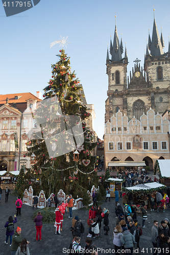 Image of Christmas market at Old Town Square in Prague