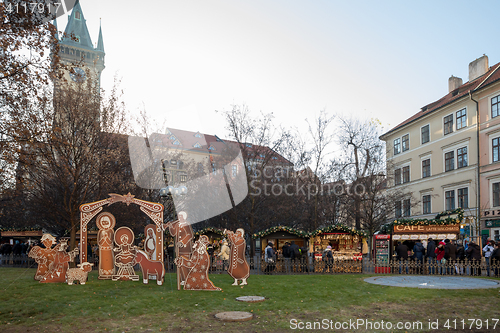 Image of Nativity scene at Old Town Square in Prague